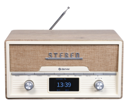 Radio i budzik Denver Radio retro Denver MDA-525LW light wood